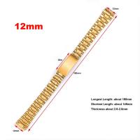 ราคา หัวเข็มขัดสายนาฬิกาข้อมือสแตนเลสสายข้อมือโลหะพับได้สีทองสำหรับผู้ชายและผู้หญิงสายนาฬิกาอเนกประสงค์12มม 14มม 18มม 20มม (21226434809)