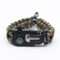 ราคา ISSI Diary กลางแจ้ง 5 in 1 สร้อยข้อมือฉุกเฉินมัลติฟังก์ชั่น Paracord สร้อยข้อมือการอยู่รอดเข็มทิศหินเหล็กไฟมีดอยู่รอดนกหวีด (19349765872)