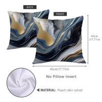 ราคา ปลอกหมอนอิงลายหินอ่อนสองด้านขนาด45X45ซม หมอนอิงลายหินอ่อนสีฟ้าครามเรขาคณิตปลอกหมอนผิวพีชแบบตกแต่งโซฟาทันสมัย (20935872735)