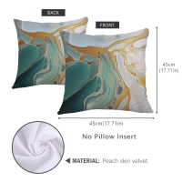 ราคา ปลอกหมอนอิงลายหินอ่อนสองด้านขนาด45X45ซม หมอนอิงลายหินอ่อนสีฟ้าครามเรขาคณิตปลอกหมอนผิวพีชแบบตกแต่งโซฟาทันสมัย (20935872719)