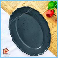 ราคา จานเซรามิค จานปลา 12นิ้ว 14นิิ้ว จานเปลขอบหยัก จานเซรามิคดีไซน์หรูหรา จานเซรามิคเข้าไมโครเวฟได้ (21557235059)