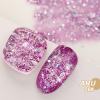 ราคา สีเจล สีทาเล็บ งานกากเพชร คัดเกรด สวยๆ ARU SET แบรนด์ AS (19354273526)