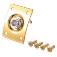 ราคา Square Style Jack Plate Guitar Bass Jack 1 4 Output Input Jack Socket For Electric Guitar Parts Accessories Gold (20367113436)