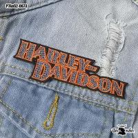ราคา อาร์มติดเสื้อ ตัวรีดติดเสื้อ อาร์มปักลาย HARLEY โลโก้ผ้าโพลี Size 9 5 7 5cm ปักส้มขาวดำพื้นโพลีดำ รุ่น P7Aa52 0536 (15344640465)
