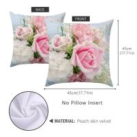 ราคา ปลอกหมอน Hiasan Kamar ลายดอกกุหลาบขนาด45X45ซม พิมพ์ลายดอกไม้ปลอกหมอนในบ้านปลอกหมอนรถโซฟา (21192232279)