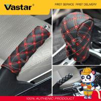 ราคา Vastarปลอกหุ้มหัวเกียร์หนังเทียมชุดหัวเกียร์2ชิ้น เซ็ตสำหรับตกแต่งภายในรถยนต์ (6223880141)