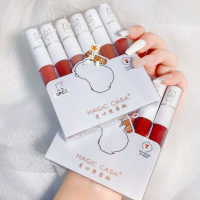 ราคา 6pcs set เซตลิป หมีขาว ลิปจุ่มแมท จิ้มจุ่ม สุดคุ้ม เนื้อแมท Magic Casa (21413061178)