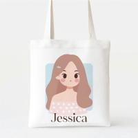 ราคา Ambag Tote Bag กระเป๋าผ้าแคนวาส พิมพ์ลายน่ารัก สไตล์เกาหลี กระเป๋าสะพายไหล่ (21345091338)