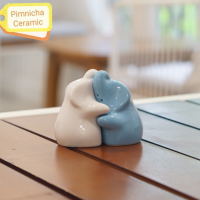 ราคา ขวดใส่เกลือพริกไทย ขวดเกลือพริกไทยเซรามิค ช้างกอดกัน ช้างคู่ (16336312243)