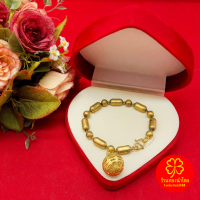 ราคา สร้อยข้อมือทองเหลืองลายไข่เป็ดห้อยกระพรวนฉลุลาย ความยาว 7 นิ้ว งานทองเหลืองแท้ งานดิบไม่ได้ชุบ ทองเหลืองโบราณ (21696693316)