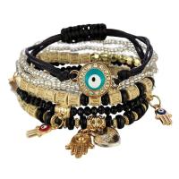 ราคา LEMOER กำไลข้อมือสำหรับผู้หญิงกำไลเชือกทำมือสไตล์โบฮีเมียนเครื่องประดับข้อมือปีศาจชุดสร้อยข้อมือแบบมีจี้ด้วยมือสายสร้อยลูกปัดดวงตาที่ชั่วร้ายเครื่องประดับสำหรับงานปาร์ตี้6ชิ้น ชุด (18443654212)