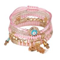 ราคา LEMOER กำไลข้อมือสำหรับผู้หญิงกำไลเชือกทำมือสไตล์โบฮีเมียนเครื่องประดับข้อมือปีศาจชุดสร้อยข้อมือแบบมีจี้ด้วยมือสายสร้อยลูกปัดดวงตาที่ชั่วร้ายเครื่องประดับสำหรับงานปาร์ตี้6ชิ้น ชุด (18443654209)