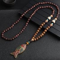 ราคา Wooden Bead Pendant Necklace Long Chain Boho Jewelry Ethnic Nepali Necklace Retro Elegant Necklace Pendant Necklace (21374351700)