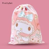 ราคา แบบพกพาใหม่ Tas Kosmetik Sanrio Hello Kitty การ์ตูนหวาน Cinnamoroll Kuromi เมโลดี้ของขวัญถุงเก็บของแบบเชือกมัดปากถุงเพื่อน (18960445764)