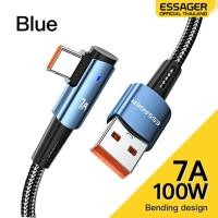 ราคา ESSAGER Charger สายชาร์จ อุปกรณ์ชาร์จไฟ หัวชาร์จ หัวชาร์จเร็ว Essager สายชาร์จเร็ว สายชาร์จ Usb A to Type C 100W ยาว 1 m หัว 90องศา (20114786821)