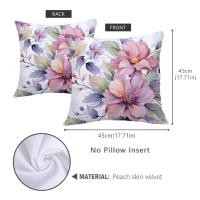 ราคา ปลอกหมอนสีน้ำสีชมพูสีฟ้าสีเหลืองดอกไม้สีส้มขนาด45 45ซม การตกแต่งการพิมพ์สไตล์ชนบทปลอกหมอนการตกแต่งโซฟาห้องนั่งเล่น (21173367526)