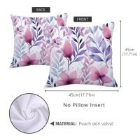 ราคา ปลอกหมอนสีน้ำสีชมพูสีฟ้าสีเหลืองดอกไม้สีส้มขนาด45 45ซม การตกแต่งการพิมพ์สไตล์ชนบทปลอกหมอนการตกแต่งโซฟาห้องนั่งเล่น (21173367527)