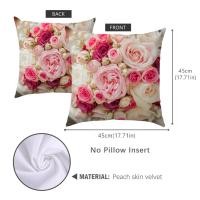 ราคา ปลอกหมอน Hiasan Kamar ลายดอกกุหลาบขนาด45X45ซม พิมพ์ลายดอกไม้ปลอกหมอนในบ้านปลอกหมอนรถโซฟา (21192232280)