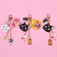 ราคา KISSCAT พวงกุญแจ diy คนรักโลหะCatกระเป๋านักเรียนจี้รูปSailor Moonพวงกุญแจอะนิเมะพวงกุญแจจี้Key Chain Sailorพวงกุญแจรูปพระจันทร์ (6131972982)