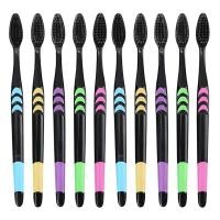 ราคา Janet 10ด้าม แปรงสีฟันขนชาโคล ขนนุ่ม ด้ามจับติดยางกันลื่น แปรงสีฟันผู้ใหญ่ แปรงชาโคล แปรงฟัน ขนแปรงสีดำ (21481459928)