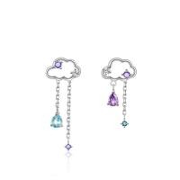 ราคา DASHU2 ตุ้มหูผู้หญิง ต่างหูแฟชั่น2024 ทันสมัยและทันสมัย ต่างหูหมุดพลอยเทียม สร้างสรรค์และสร้างสรรค์ สง่างามเรียบหรู ต่างหูเม็ดเมฆแสนโรแมนติก ต่างหูห้อยระย้า น่ารักน่ารักๆ ต่างหูเมฆแบบไม่สม่ำเสมอ สำหรั