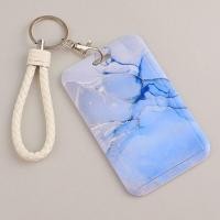 ราคา เคสบัตรป้ายลายหินอ่อนพร้อมเชือกถักเส้นสั้นสำหรับนักเรียน Sampul Kartu ธุรกิจซองใส่บัตรกระเป๋าใส่บัตรเครดิตป้องกันบัตรไอดีธนาคาร (19666189114)