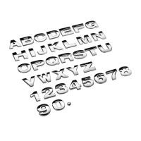 ราคา 1PCS 25mm Silver Metal DIY 3D Alphabet Letter Number Emblem Car Auto Motor Bike Sticker Decal Emblem Badge (21128956669)