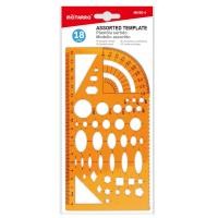 ราคา Motarro ชุดไม้บรรทัดฟังก์ชันทางเรขาคณิตอเนกประสงค์1ชิ้นชุดแม่แบบวาดภาพคณิตศาสตร์เครื่องมือวัดสำหรับโรงเรียนสำนักงาน (21431296489)