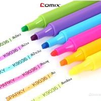 ราคา Comix K9036 6สี ชุด ปากกาไฮไลท์ ปากกาเน้นข้อความ 6 สี Highlighter Set อุปกรณ์การเรียนเครื่องเขียนนักเรียน (21449673328)