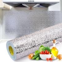 ราคา สติกเกอร์ ติดผนัง ห้องครัว สติ๊กเกอร์ฟอยด์อลูมิเนียม กันน้ํามัน มีกาวในตัว ทนอุณหภูมิสูง กันชื้น ป้องกันรอยเปื้อน สําหรับติดตู้เสื้อผ้า ห้องครัว (21620559440)