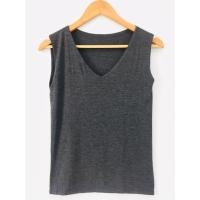 ราคา เสื้อกล้าม คอวีแขนกุด สไตล์ไร้ขอบ ผ้าเรย่อน (19756976097)