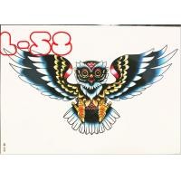 ราคา TATTOO Japan Style สติกเกอร์ลอกน้ำ ลายนกฮูก สไตล์ญี่ปุ่น (14012440897)