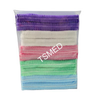 ราคา หมวกคลุมผม ใยสังเคราะห์ หมวกตัวหนอน ใช้แล้วทิ้ง สีฟ้า เขียว ขาว ชมพู ม่วง ดำ คละสี 50 ชิ้นต่อแพ็ค (18735900978)