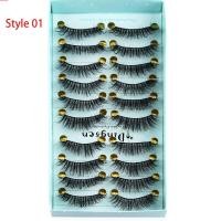 ราคา GONGRUOQIUSHAN SKONHED 10 Pairs ผู้หญิง เป็นธรรมชาติ ฮันมเดดบริสุทธิ์ ปุย หนายาว เครื่องมือต่อขนตา ขนตาปลอม 3D Faux Mink Hair (19532189838)