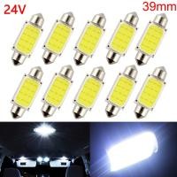 ราคา ไฟหน้าไฟ LED รถยนต์แบบสองแฉก12V 24Vโคมไฟบอร์ดโดมท้ายเพดาน COB หลอดไฟติดภายในรถรถยนต์10ชิ้น 20ชิ้น (18576717728)