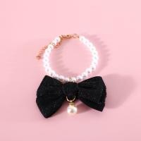 ราคา สร้อยคอรูปโบว์ประดับมุกประดับเพชรปลอกคอจี้หูกระต่ายกำมะหยี่สำหรับแมวและลูกสุนัขใหม่ (20447659442)