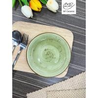 ราคา NP Ceramic จานเซรามิค จานขนมปัง 6 นิ้ว สีเขียว (21539463164)