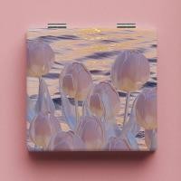 ราคา XiXi กระจกขนาดเล็ก Tulipกระจกแต่งหน้ามือถือสองด้านกระจกแต่งหน้าพับได้มือถือสำหรับนักเรียน (19643214118)