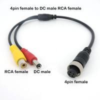 ราคา 1pcs Aviation Head M12 4Pin male female to BNC DC RCA MALE FEMALE Extension Connector Cable Adapter for CCTV Camera Security WB5TH (19769175808)