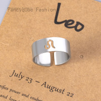 ราคา Fancyqube ใหม่12 Constellations แหวนสำหรับ Wome Man Virgo มะเร็งราศีมังกรราศีธนู Leo ราศีมีนราศีตุลย์ราศีพิจิกสแตนเลสแหวนคู่ (8684089783)
