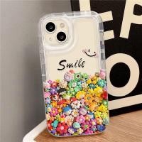 ราคา เคสไอโฟน15 pro max เคสโทรศัพท์แบบนุ่มดอกไม้ฤดูร้อนสีสันสดใส For iPhone 11 12 13 14 pro max 15 plus XR X XS Max SE2 SE 2020 2022 7 8 6 6S ฝาหลังซิลิโคนลายการ์ตูนยิ้มน่ารัก (21393653803)