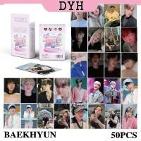 ราคา 50ชิ้น กล่อง EXO BAEKHYUN บัตรเลเซอร์โฟโต้การ์ดการ์ด LOMO อัลบั้มเคป๊อป (21656091793)