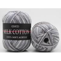 ราคา ไหมพรม ไหมพรมคอตตอนนม สีเหลือบ ไหมพรม4ply ไหมพรมคอตตอน ไหมพรมถัก น้ำหนัก50กรัม (16615206209)