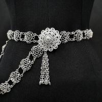 ราคา Vintage jewelry antique jewelry set Isaan flower belt Lanna Thai series antique silver gold buckle (7434614119)