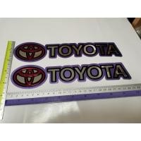 ราคา สติ๊กเกอร์ฟอยด์ ปั๊มนูน คำว่า TOYOTA ติดรถ แต่งรถ โตโยต้า sticker สวย (13319149522)