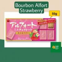 ราคา Bourbon Alfort Mini Chocolate Ichigo เบอร์บอน บิสกิต เคลือบช็อกโกแลตรสสตรอเบอร์รี่ 55g (12716833958)
