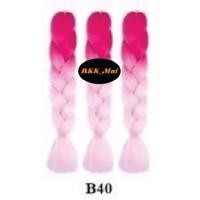 ราคา ไหมถักผมเปีย ไหมไฟเบอร์ ทูโทน 2สี ราคาต่อ1มัด Price per 1pcs สีB21 ถึง B40 เก็บเงินปลายทาง COD (1826226586)