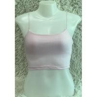 ราคา สินค้าพร้อมส่ง เสื้อครอปผ้าร่อง1x4นิ่ม สายเดี่ยวสปาเก็ตตี้ (18522777764)