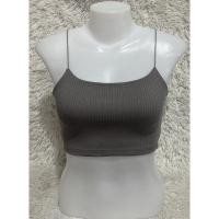 ราคา สินค้าพร้อมส่ง เสื้อครอปผ้าร่อง1x4นิ่ม สายเดี่ยวสปาเก็ตตี้ (18522777765)