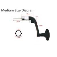 ราคา คลังสินค้าพร้อม หมุนม้วนโลหะ Handle เปลี่ยนคันโยกเบ็ดพับได้แขนที่จับข้อเหวี่ยง สีสุ่ม (7440998091)